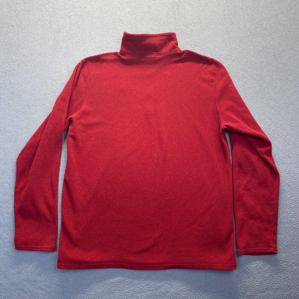The North Face Fleece Red 1/4 Zip Mid Layer Hiking Walking Mens Sweater ,Size L - Picture 2 of 9